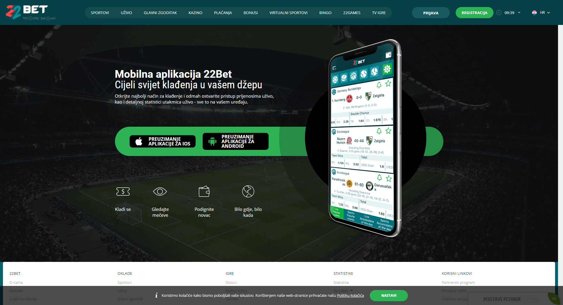 22bet aplikacije